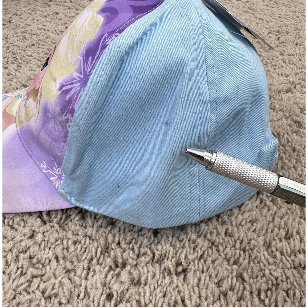 Disney Frozen Elsa‎ Hat Girls Toddler Light Blue Purple Adjustable Cap New Read